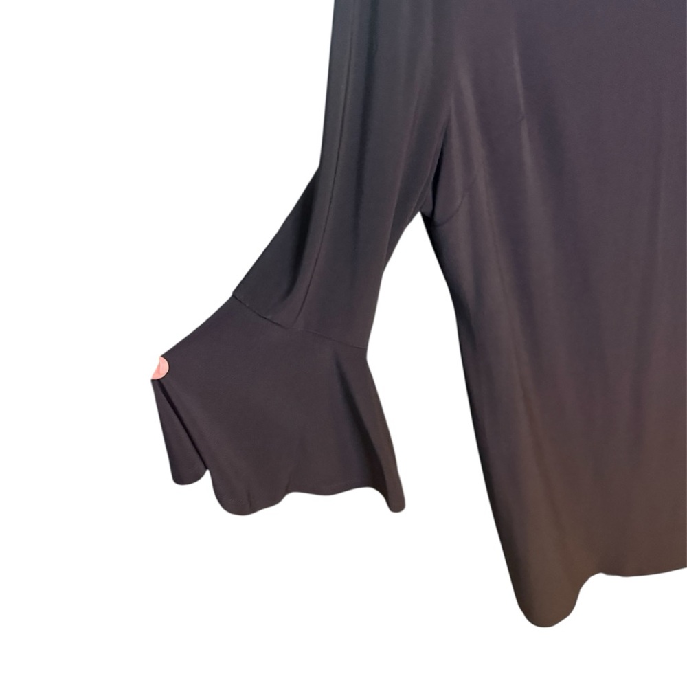 Tommy Hilfiger Black Women's BoatNeck Bell Sleeve Dress - Picture 2 of 6